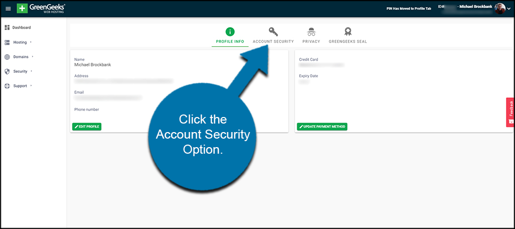 Account Security Option