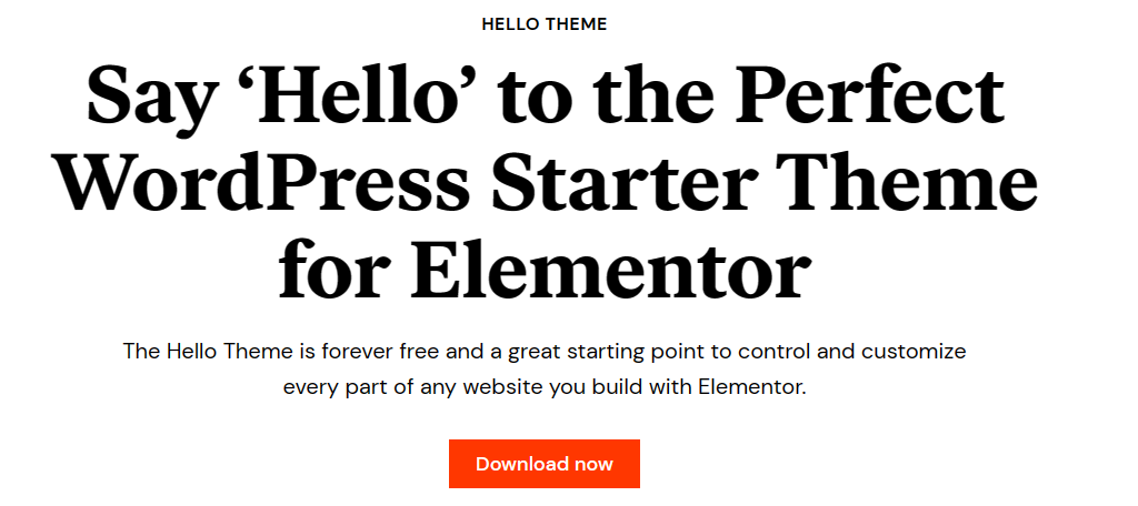 Hello is one of the best Elementor themes available